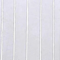 Paire de Voilages Étamine Rayures Blanc et Gris 60x120cm - Prêts à Poser
