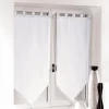Paire de Voilages "Voiline" 60x120cm Blanc