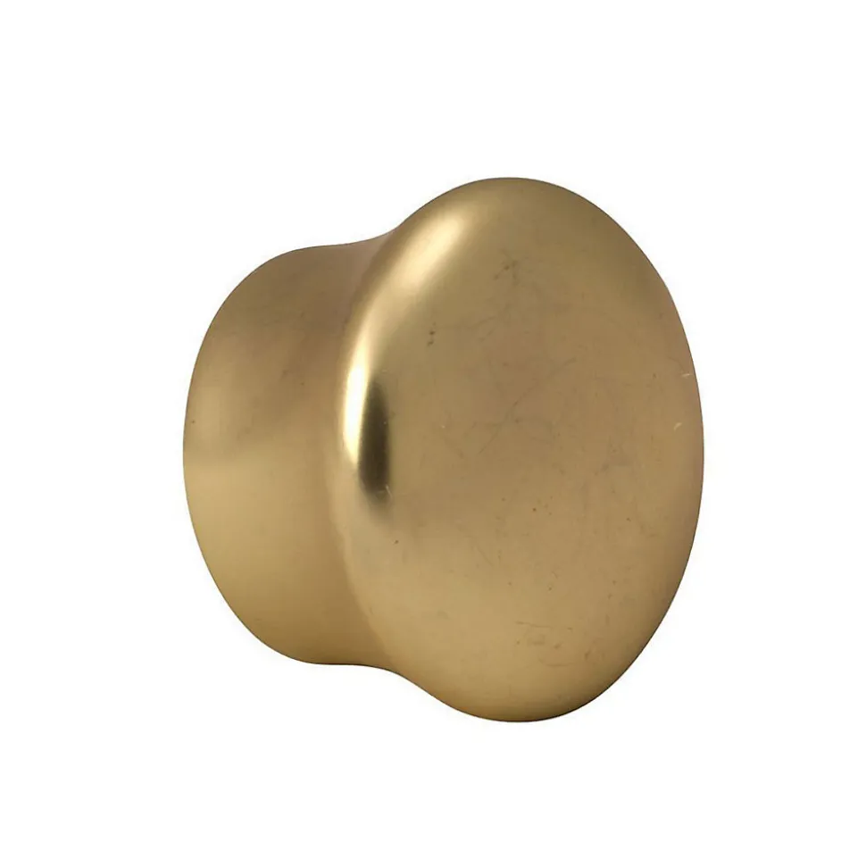 Paire d'embouts de tringle en forme de bouchon (Diam. 20 mm - Doré Mat)