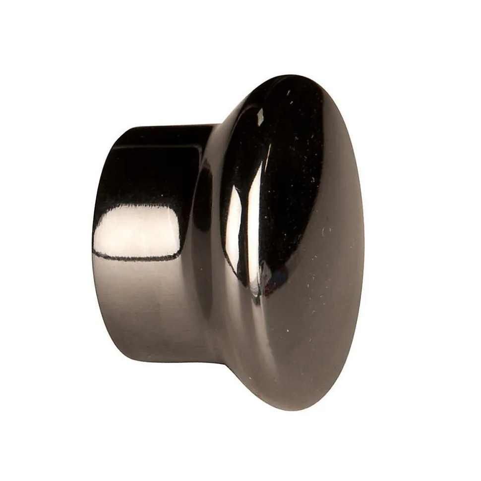 Paire d'embouts de tringle en forme de bouchon (Diam. 20 mm - Gris Foncé)