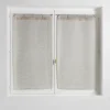 Paire droite anneaux 2 x 60 x 120 cm voile tisse milza Beige