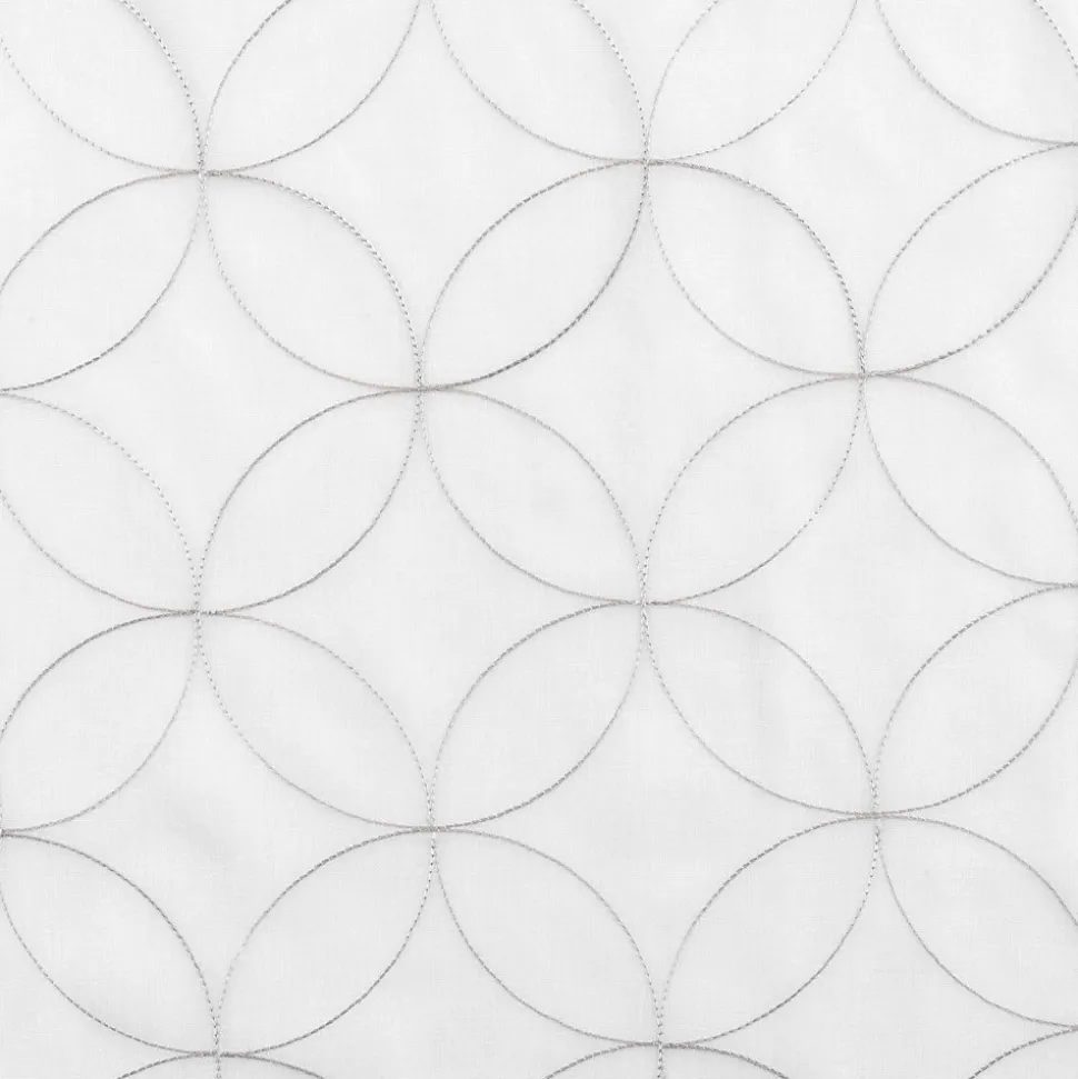 Paire droite passants 2 x 60 x 160 cm voile sablé brodé Olympia Gris