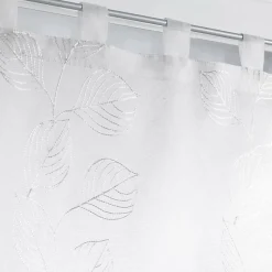 Paire droite passants 2 x 60 x 120 cm voile sable brode edenia Blanc