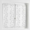 Paire droite passants 2 x 60 x 90 cm voile sable brode edenia Gris