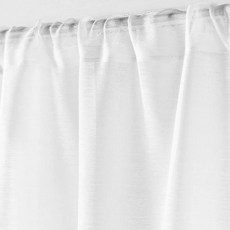 Paire droite passe tringle 2 x 70 x 200 cm voile sable lissea Blanc