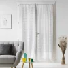 Paire droite passe tringle 2 x 70 x 200 cm voile sable candide Blanc