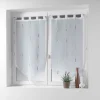 Paire pompon passants 2 x 90 x 90 cm voile sable fils chenille chenilla Naturel