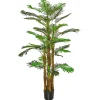 Palmier artificiel H.1,85 m arbre artificiel tronc branches lichen feuilles grand réalisme pot inclus