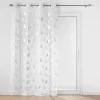 Panneau a oeillets 140 x 280 cm voile sable imprime metallise edelia Argent