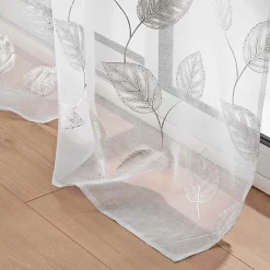 Panneau a oeillets 140 x 280 cm voile sable imprime metallise edelia Argent