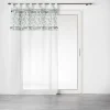 Panneau a passants 140 x 240 cm voile sable+top imprime+pompon milagreen Blanc