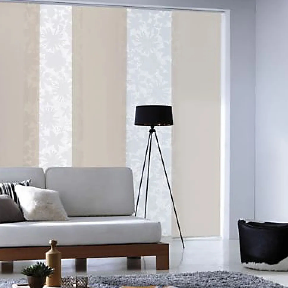 Panneau japonais Rondo dévoré blanc l.45 x H.260cm Madeco