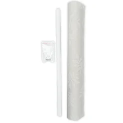 Panneau japonais tamisant fleuri blanc l.45 x H.260cm Madeco