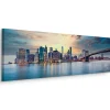 Panorama Image New York Architecture 3D 145cm x 45cm - Parfait pour décorer votre salon, chambre ou bureau avec un design unique