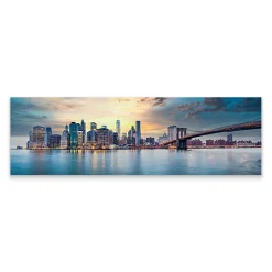 Panorama Image New York Architecture 3D 145cm x 45cm - Parfait pour décorer votre salon, chambre ou bureau avec un design unique