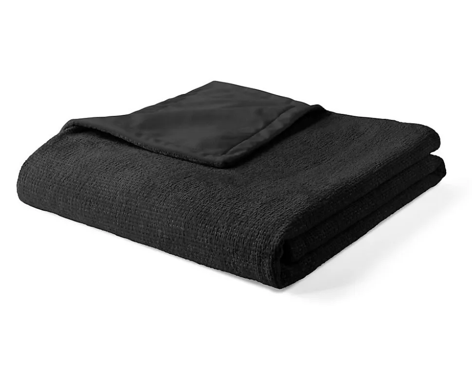 Paolo - plaid - 200x140 cm - en velours texturé et velours - Lisa Design