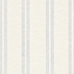Papier peint à peindre vinyle intissé à rayures blanc L. 2500 x l. 106 cm GoodHome Haddon