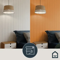 Papier peint à peindre vinyle intissé à rayures blanc L. 2500 x l. 106 cm GoodHome Haddon