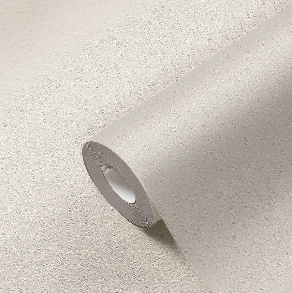Papier peint à peindre vinyle intissé texturé blanc L. 2500 x l. 106 cm GoodHome Erisey
