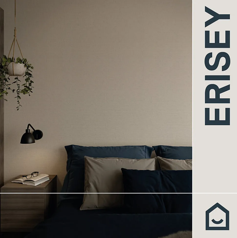 Papier peint à peindre vinyle intissé texturé blanc L. 2500 x l. 106 cm GoodHome Erisey