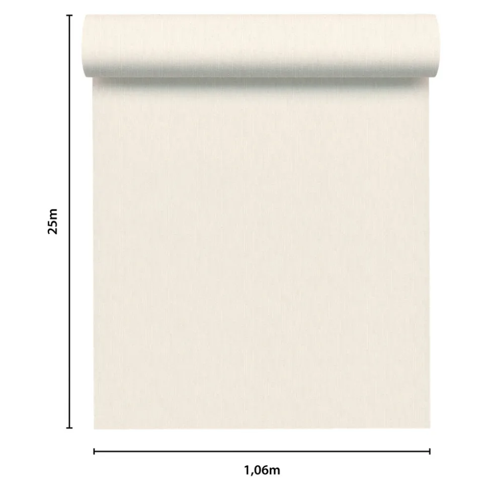 Papier peint à peindre vinyle intissé texturé blanc L. 2500 x l. 106 cm GoodHome Erisey