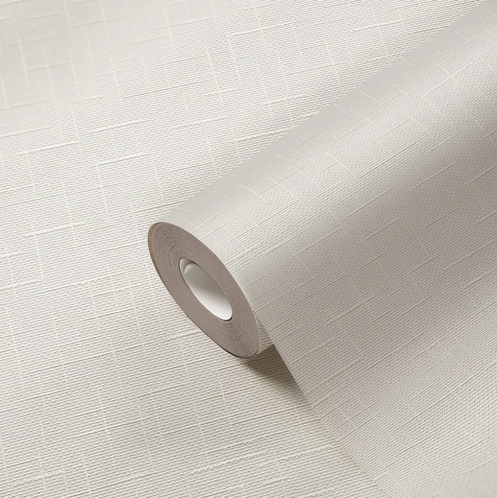 Papier peint à peindre vinyle intissé texturé blanc L. 2500 x l. 106 cm GoodHome Laurus