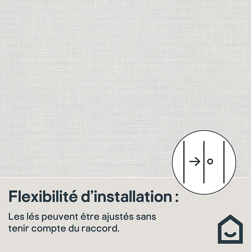 Papier peint à peindre vinyle intissé texturé blanc L. 2500 x l. 106 cm GoodHome Laurus