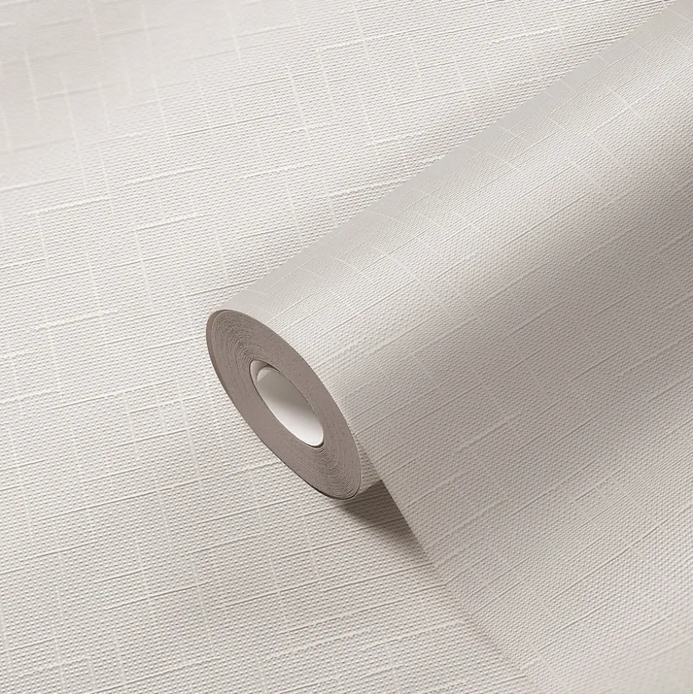 Papier peint à peindre vinyle intissé texturé blanc L. 2500 x l. 106 cm GoodHome Laurus