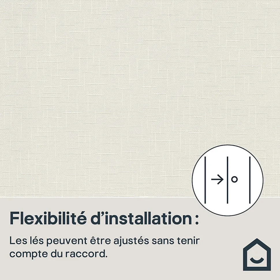 Papier peint à peindre vinyle intissé texturé blanc L. 2500 x l. 106 cm GoodHome Laurus