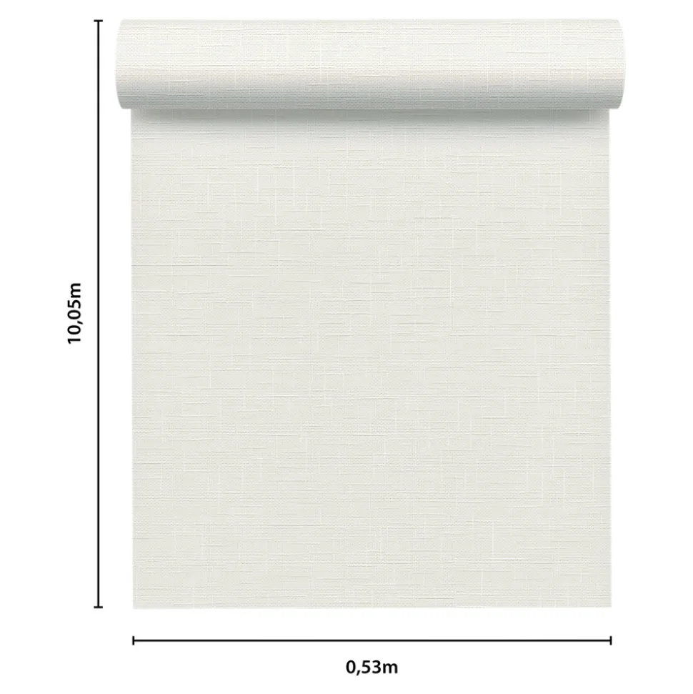 Papier peint à peindre vinyle intissé texturé blanc L. 2500 x l. 106 cm GoodHome Laurus