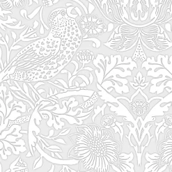Papier peint à peindre vinyle intissé fleuri L.1000 x l.52 cm William Morris Strawberry