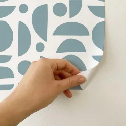Papier peint adhésif clair de lune bleu en vinyle lavable et amovible - 1 rouleau 50x300 cm - Decochic