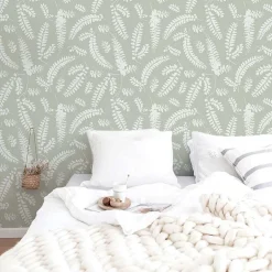 Papier peint adhésif feuillage vert en vinyle lavable et amovible - 1 rouleau 50x300 cm - Decochic