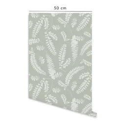 Papier peint adhésif feuillage vert en vinyle lavable et amovible - 1 rouleau 50x300 cm - Decochic