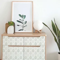 Papier peint adhésif feuillage vert en vinyle lavable et amovible - 1 rouleau 50x300 cm - Decochic