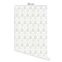 Papier peint adhésif feuillage vert en vinyle lavable et amovible - 1 rouleau 50x300 cm - Decochic