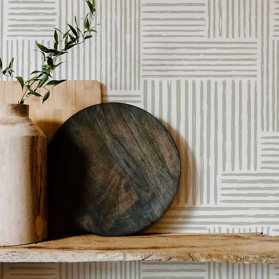 Papier peint adhésif harmonie vert en vinyle lavable et amovible - 1 rouleau 50x300 cm - Decochic