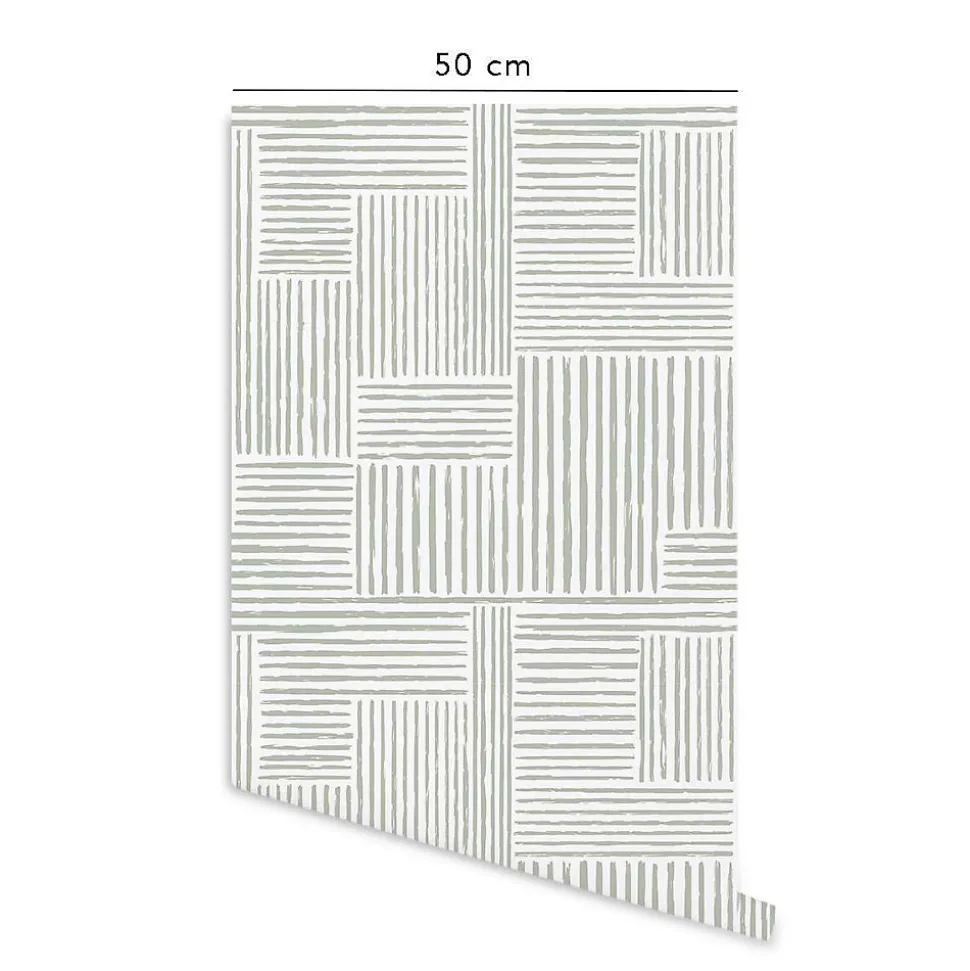 Papier peint adhésif harmonie vert en vinyle lavable et amovible - 1 rouleau 50x300 cm - Decochic