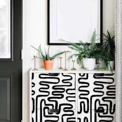Papier peint adhésif jardin zen noir en vinyle lavable et amovible - 1 rouleau 50x300 cm - Decochic