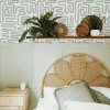 Papier peint adhésif jardin zen vert en vinyle lavable et amovible - 1 rouleau 50x300 cm - Decochic