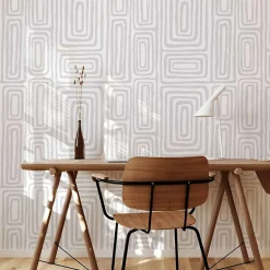 Papier peint adhésif ligne d'encre gris cendré en vinyle lavable et amovible - 1 rouleau 50x300 cm - Decochic