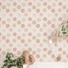 Papier peint adhésif marguerites rose en vinyle lavable et amovible - 1 rouleau 50x300 cm - Decochic