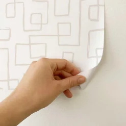 Papier peint adhésif équilibre ivoire en vinyle lavable et amovible - 1 rouleau 50x300 cm - Decochic