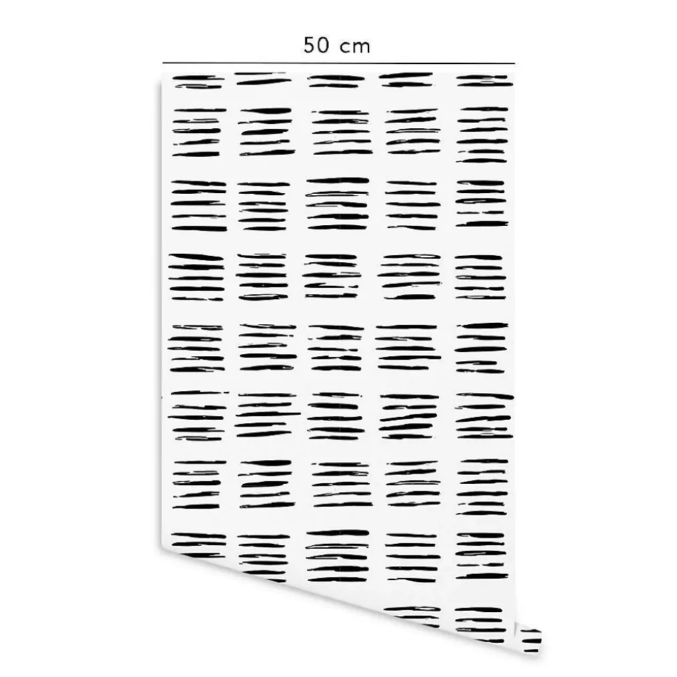 Papier peint adhésif scratch noir en vinyle lavable et amovible - 1 rouleau 50x300 cm - Decochic