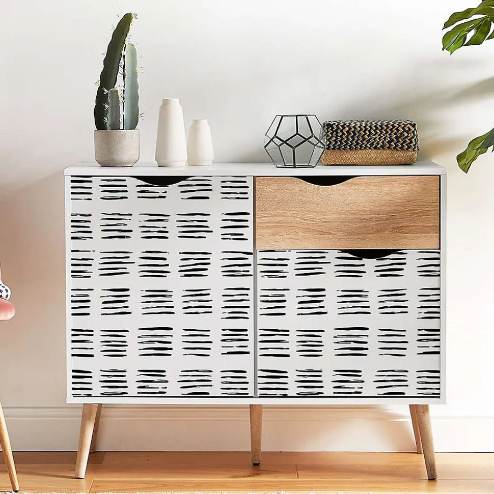 Papier peint adhésif scratch noir en vinyle lavable et amovible - 1 rouleau 50x300 cm - Decochic