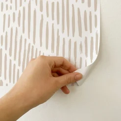 Papier peint adhésif wabi sabi écru en vinyle lavable et amovible - 1 rouleau 50x300 cm - Decochic