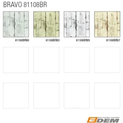 Papier peint aspect bois EDEM 81108BR05 papier peint gaufré à chaud avec dos intissé légèrement texturé au style shabby chic mat b