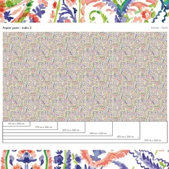 Papier peint aux motifs complexes d'inspiration orientale indienne - version 2 - 510x260 cm (l x h)