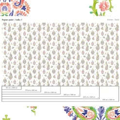 Papier peint aux motifs complexes d'inspiration orientale indienne - 425x260 cm (l x h)