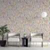 Papier peint aux motifs complexes d'inspiration orientale indienne - version 2 - 85x260 cm (l x h)